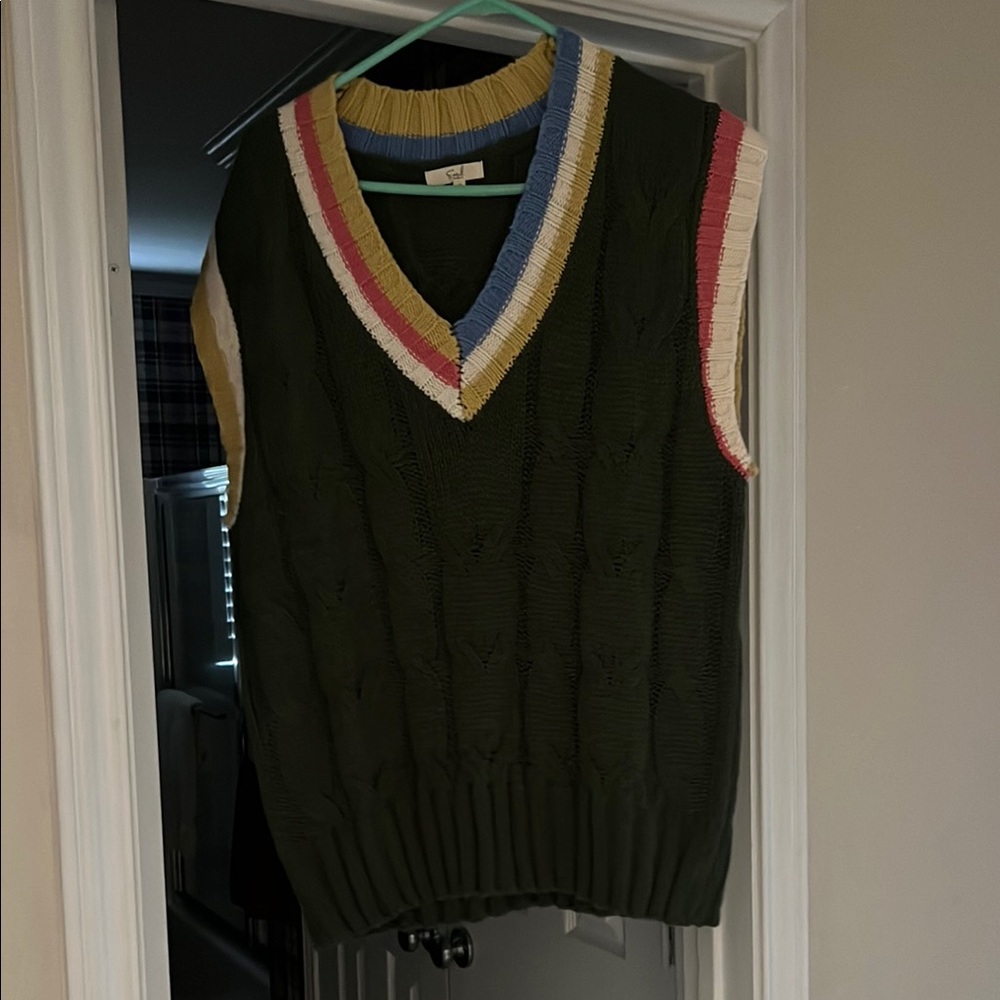 Colorful V-Neck Sweater Vest